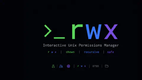 GitHub - vncsmnl/rwx: 🦀 An interactive Unix file permissions and ownership TUI manager built in Rust with Ratatui and crossterm.