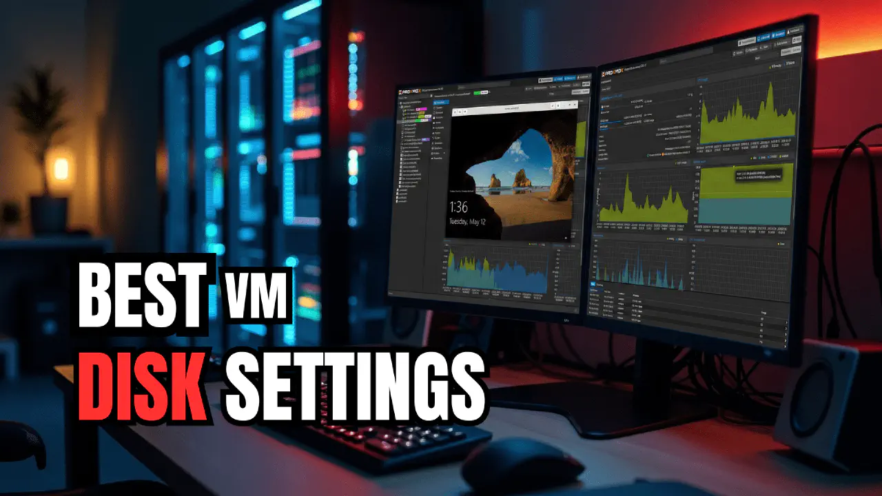 The proxmox vm disk settings i change on every new vm