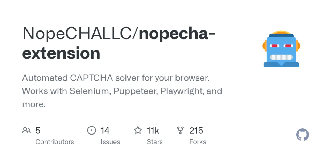 NopeCHA: open-source CAPTCHA automation with its own API and browser extension