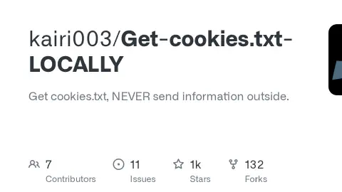 GitHub - kairi003/Get-cookies.txt-LOCALLY: Get cookies.txt, NEVER send information outside.