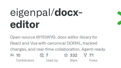 Docx js editor