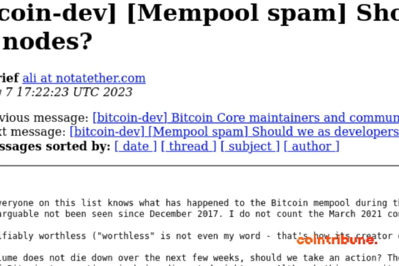 Brc 20 fait perdre patience a deux developpeurs bitcoin core