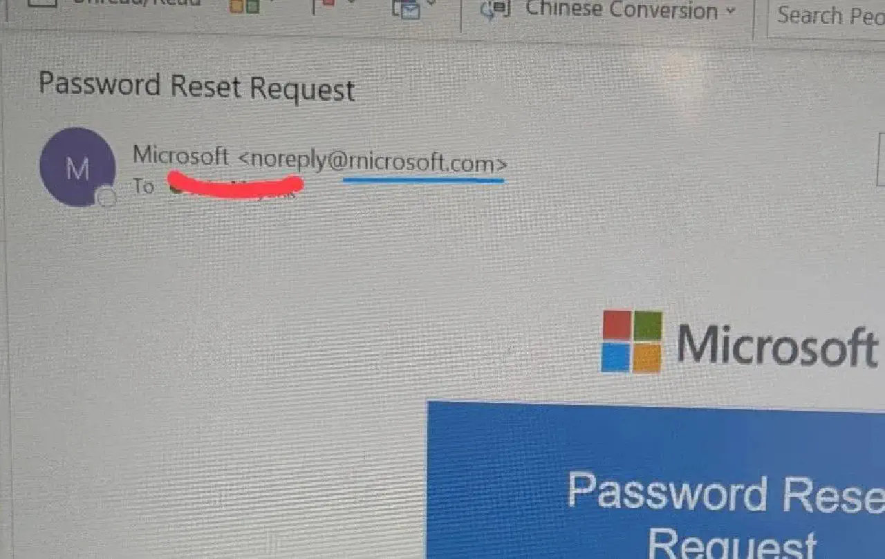 Hackers Replace 'm' with 'rn' in Microsoft(.)com to Steal Users' Login Credentials