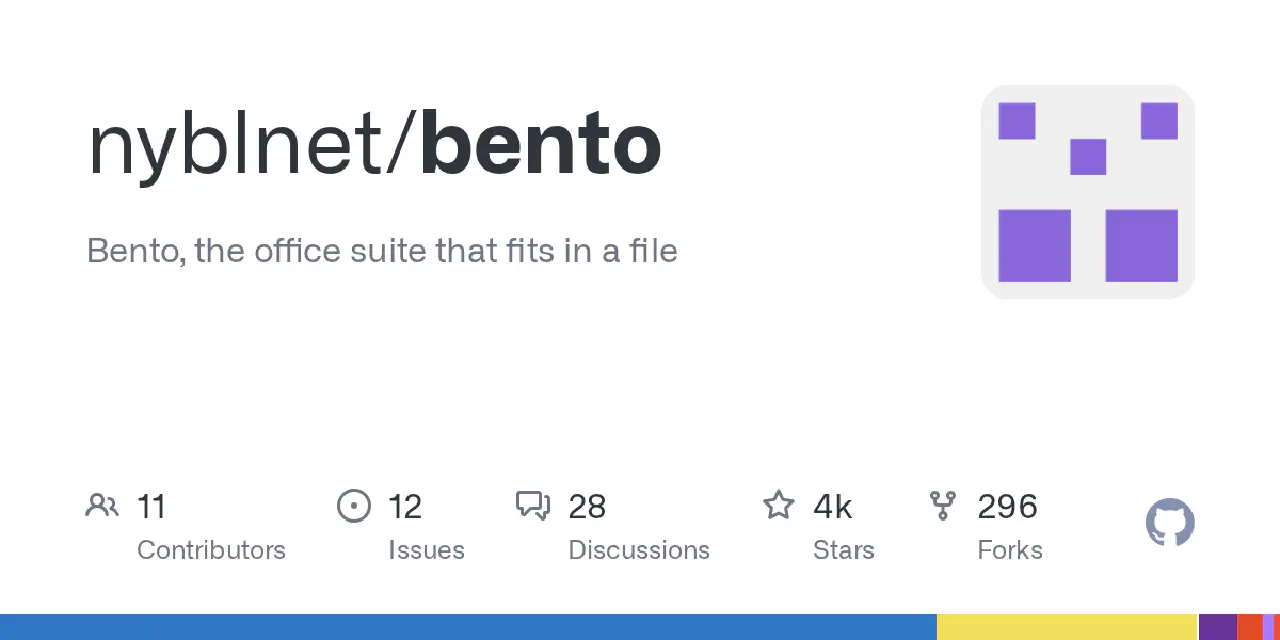 GitHub - nyblnet/bento: Bento, the office suite that fits in a file