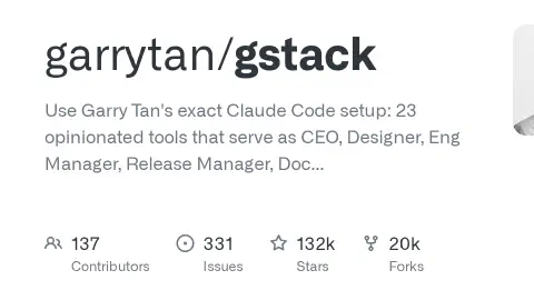 GitHub - garrytan/gstack: Use Garry Tan's exact Claude Code setup: 23 opinionated tools that serve as CEO, Designer, Eng Manager, Release Manager, Doc Engineer, and QA