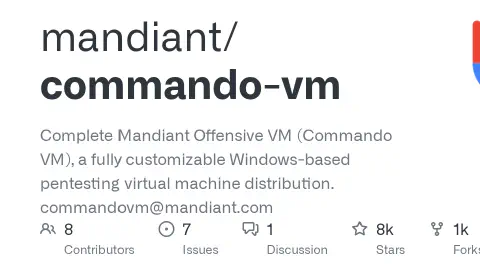 GitHub - mandiant/commando-vm: Complete Mandiant Offensive VM (Commando VM), a fully customizable Windows-based pentesting virtual machine distribution. commandovm@mandiant.com